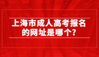 上海市成人高考报名的网址是哪个?