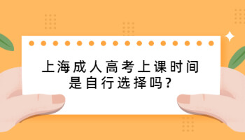 上海成人高考上课时间是自行选择吗?