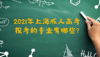 2021年上海成人高考报考的专业有哪些?