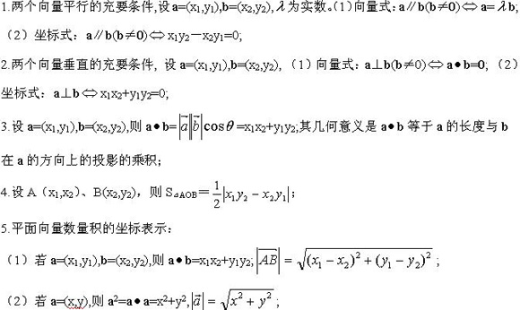 上海成人高考高起专文科《数学(文)》复习重点—平面向量